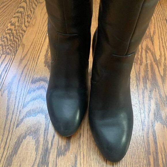 Loeffler Randall Goldy Knee High Boots Black Leather - Picture 6 of 7